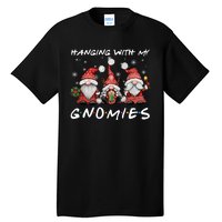 Hanging With Gnomies Christmas Gnomes Xmas Buffalo Plaid Red Tall T-Shirt