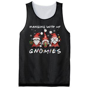 Hanging With Gnomies Christmas Gnomes Xmas Buffalo Plaid Red Mesh Reversible Basketball Jersey Tank