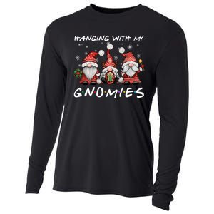 Hanging With Gnomies Christmas Gnomes Xmas Buffalo Plaid Red Cooling Performance Long Sleeve Crew