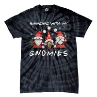 Hanging With Gnomies Christmas Gnomes Xmas Buffalo Plaid Red Tie-Dye T-Shirt