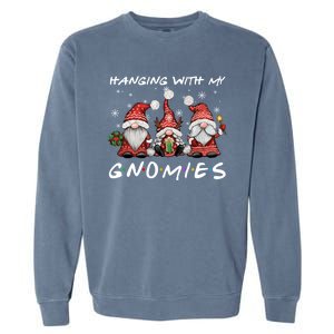 Hanging With Gnomies Christmas Gnomes Xmas Buffalo Plaid Red Garment-Dyed Sweatshirt