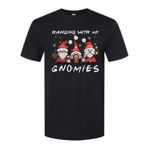 Hanging With Gnomies Christmas Gnomes Xmas Buffalo Plaid Red Softstyle CVC T-Shirt