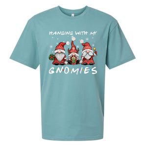 Hanging With Gnomies Christmas Gnomes Xmas Buffalo Plaid Red Sueded Cloud Jersey T-Shirt