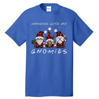 Hanging With Gnomies Gnome Christmas Xmas Buffalo Plaid Red Tall T-Shirt