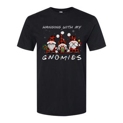 Hanging With Gnomies Gnome Christmas Xmas Buffalo Plaid Red Softstyle CVC T-Shirt