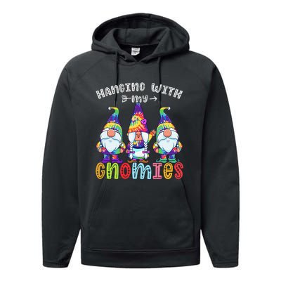 Hanging With Gnomies Gnome Merry Christmas Tie Dye Pajamas Performance Fleece Hoodie