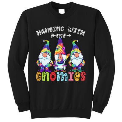 Hanging With Gnomies Gnome Merry Christmas Tie Dye Pajamas Sweatshirt