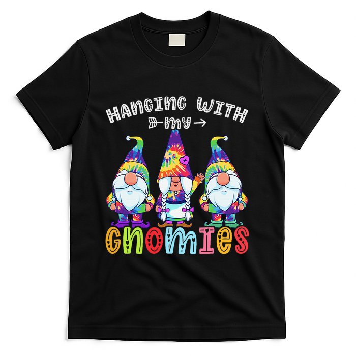 Hanging With Gnomies Gnome Merry Christmas Tie Dye Pajamas T-Shirt