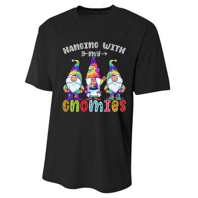 Hanging With Gnomies Gnome Merry Christmas Tie Dye Pajamas Performance Sprint T-Shirt