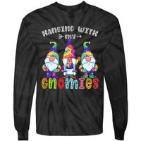 Hanging With Gnomies Gnome Merry Christmas Tie Dye Pajamas Tie-Dye Long Sleeve Shirt