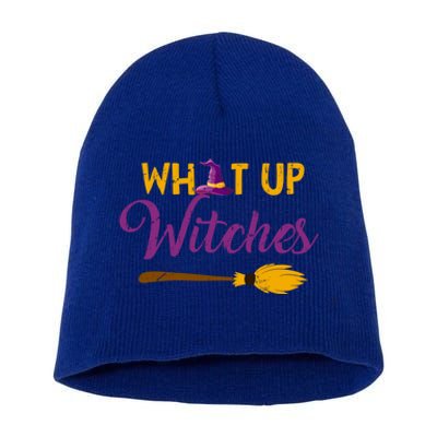 Halloween Witch Gift What Up Witches Gift Short Acrylic Beanie