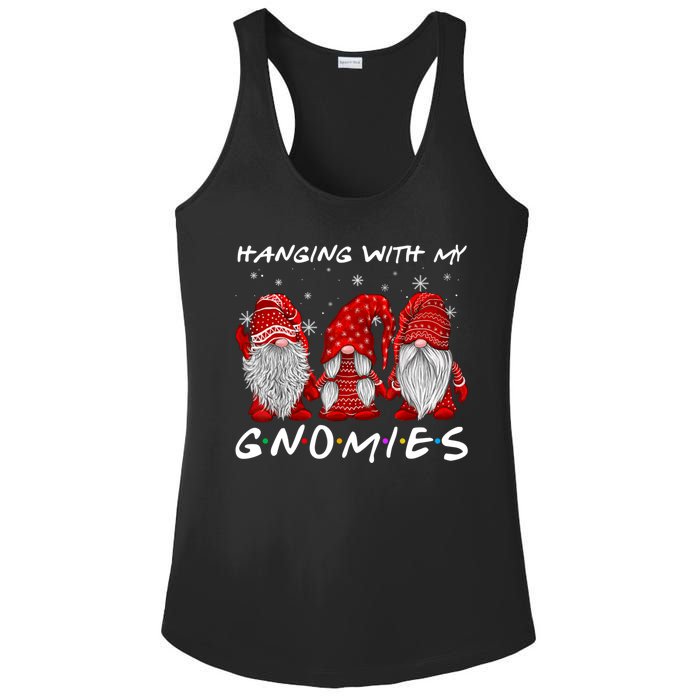 Hanging With Gnomies Christmas Gnomes Xmas Buffalo Plaid Red Ladies PosiCharge Competitor Racerback Tank