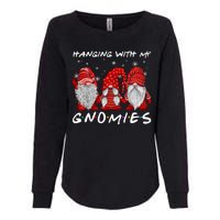 Hanging With Gnomies Christmas Gnomes Xmas Buffalo Plaid Red Womens California Wash Sweatshirt