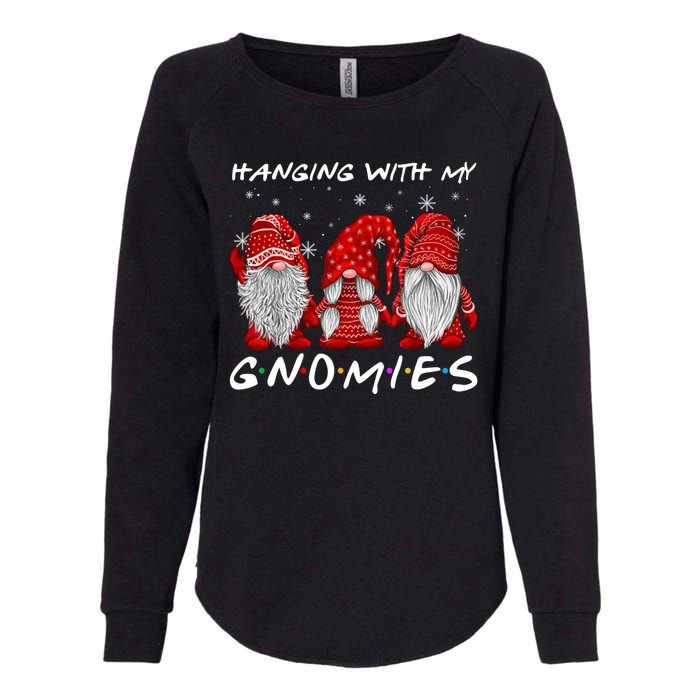 Hanging With Gnomies Christmas Gnomes Xmas Buffalo Plaid Red Womens California Wash Sweatshirt