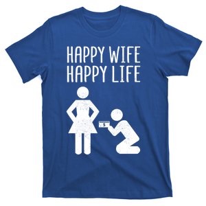 Happy Wife Gift Happy Life Gift Marriage And Wedding Great Gift T-Shirt