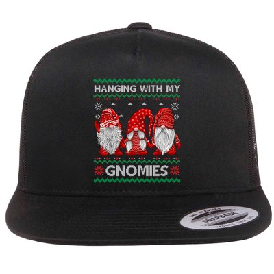 Hanging With Gnomies Ugly Gnomes Christmas Flatbill Hat