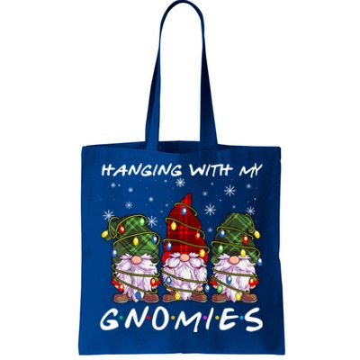 Hanging With Gnomies Christmas Gnomes Xmas Buffalo Plaid Red Tote Bag