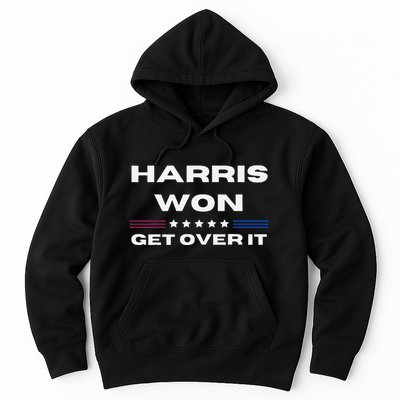 Harris Won Get Over It Patriotic Kamala Harris Funny Hoodie
