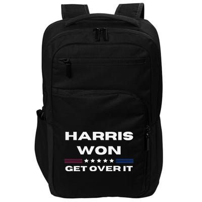 Harris Won Get Over It Patriotic Kamala Harris Funny Impact Tech Backpack