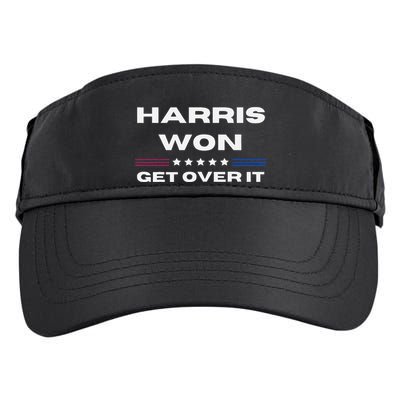 Harris Won Get Over It Patriotic Kamala Harris Funny Adult Drive Performance Visor