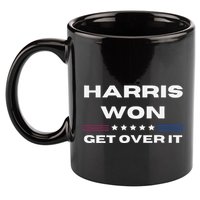 Harris Won Get Over It Patriotic Kamala Harris Funny 11oz C Handle Ceramic Mug