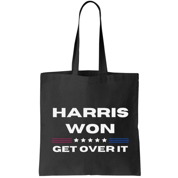 Harris Won Get Over It Patriotic Kamala Harris Funny Bag
