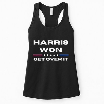Harris Won Get Over It Patriotic Kamala Harris Funny Womens Tank Top