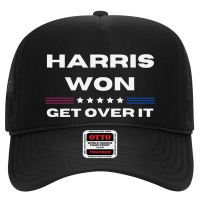 Harris Won Get Over It Patriotic Kamala Harris Funny Trucker Hat