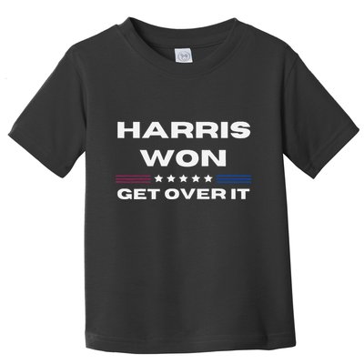 Harris Won Get Over It Patriotic Kamala Harris Funny Toddler T-Shirt
