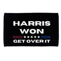 Harris Won Get Over It Patriotic Kamala Harris Funny Microfiber Hand Towel