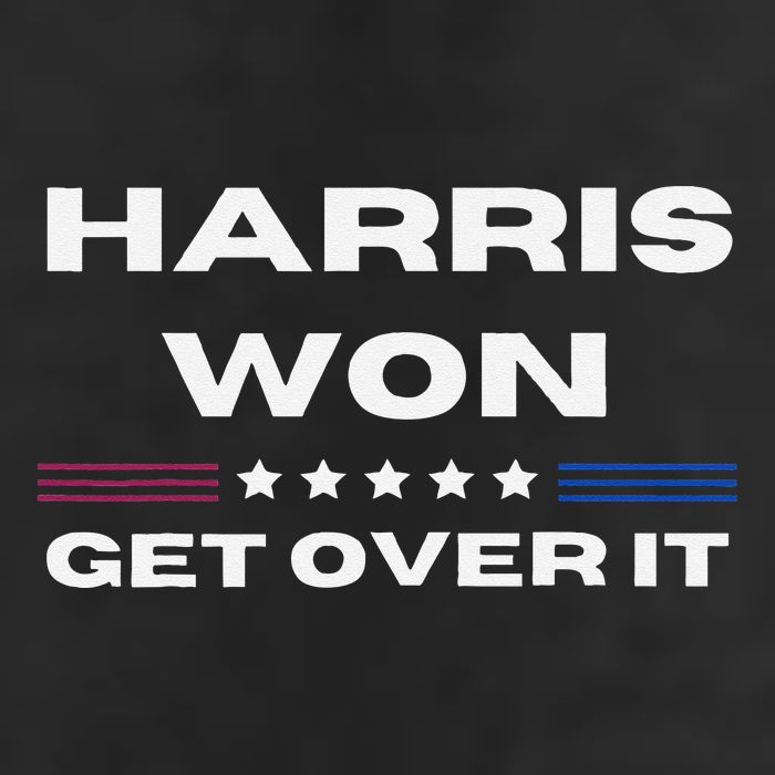 Harris Won Get Over It Patriotic Kamala Harris Funny Microfiber Hand Towel