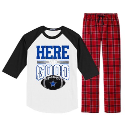 Here We Go Dallas Raglan Sleeve Pajama Set