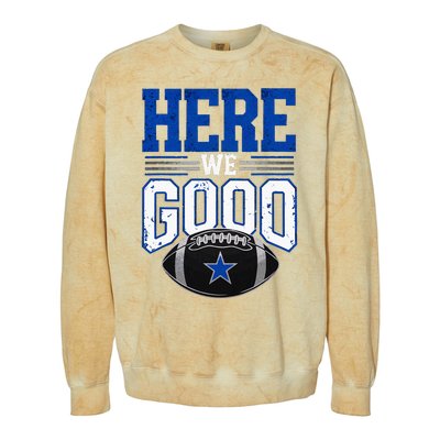 Here We Go Dallas Colorblast Crewneck Sweatshirt