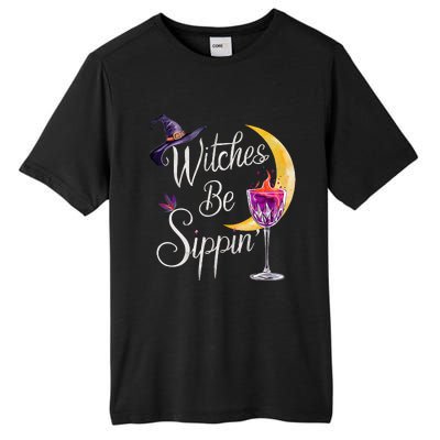 Halloween Wine Glass Witches Be Sippin Funny Drinking Wine Tall Fusion ChromaSoft Performance T-Shirt