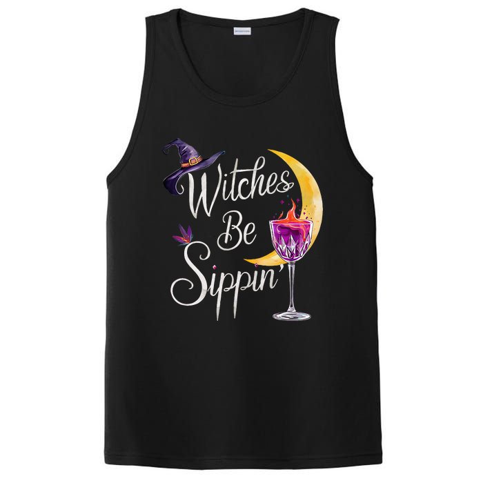 Halloween Wine Glass Witches Be Sippin Funny Drinking Wine PosiCharge Competitor Tank