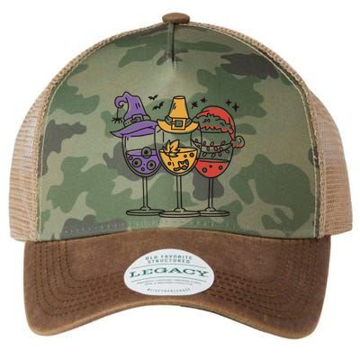 Holidays Wine Glasses Festive Legacy Tie Dye Trucker Hat