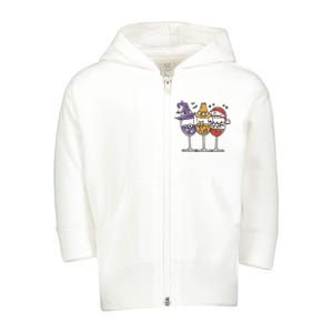 Holidays Wine Glasses Festive Toddler Zip Fleece Hoodie