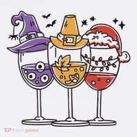 Holidays Wine Glasses Festive Performance Shirt