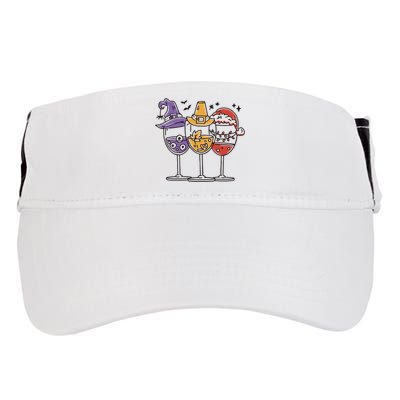 Holidays Wine Glasses Festive Adult Drive Performance Visor