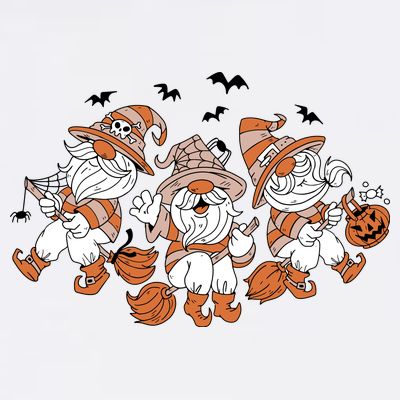Halloween Witchy Gnomes Holiday T-Shirt