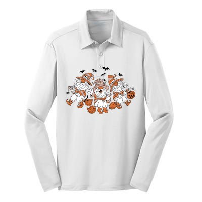 Halloween Witchy Gnomes Holiday Silk Touch Performance Long Sleeve Polo