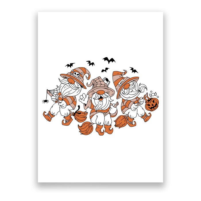 Halloween Witchy Gnomes Holiday Poster