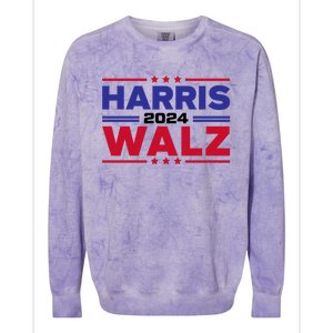 Harris Walz Gift Colorblast Crewneck Sweatshirt