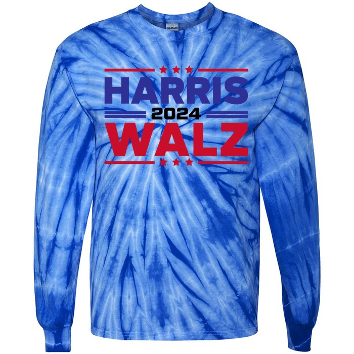 Harris Walz Gift Tie-Dye Long Sleeve Shirt