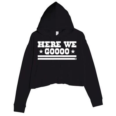 Here We Go Dallas Football Crop Fleece Hoodie