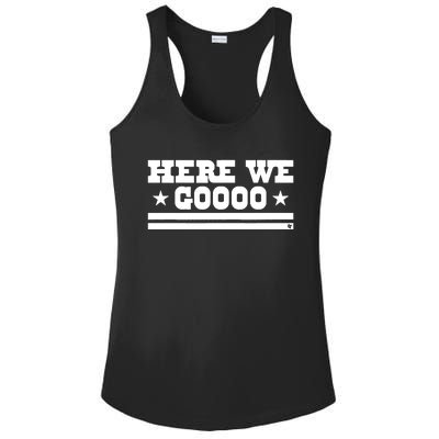 Here We Go Dallas Football Ladies PosiCharge Competitor Racerback Tank