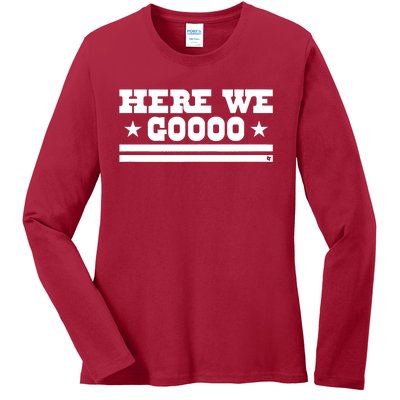 Here We Go Dallas Football Ladies Long Sleeve Shirt