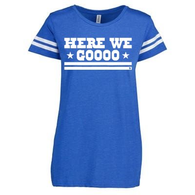 Here We Go Dallas Football Enza Ladies Jersey Football T-Shirt