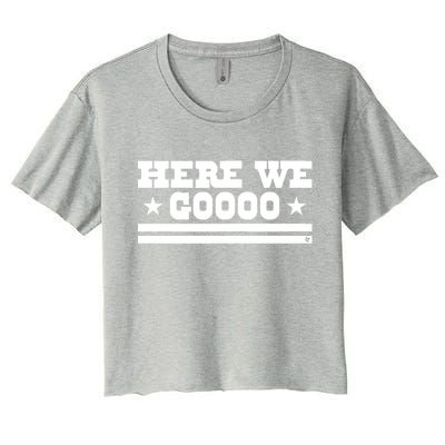 Here We Go Dallas Football Women's Crop Top Tee