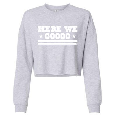 Here We Go Dallas Football Cropped Pullover Crew